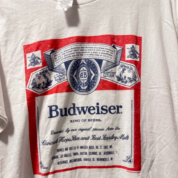 Junk Food Budweiser tee white good condition - Picture 5 of 5
